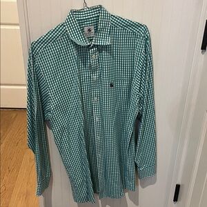 Southern Proper Teal Checkered Button Down Shirt